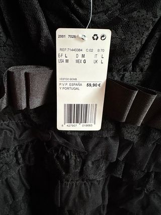 Vestido Mango Negro Fiesta