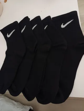 5 Pares Calcetines Negros Talla 35-43