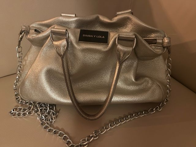 Bolso Bimba y Lola Plateado Cadena
