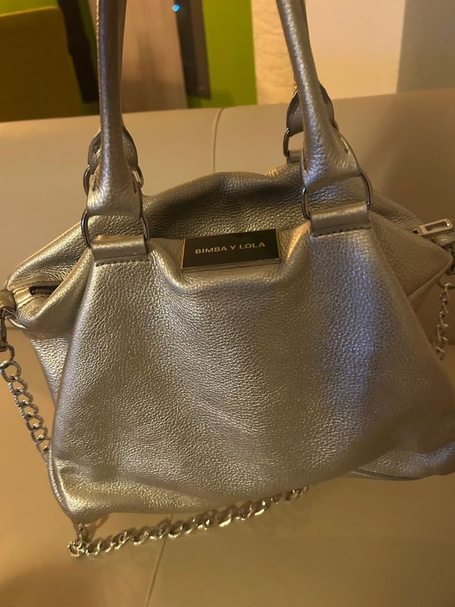 Bolso Bimba y Lola Plateado Cadena