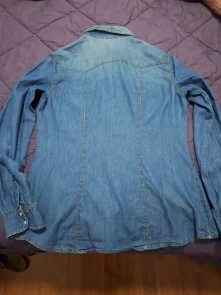 Camisa tejana vaquera azul Talla XL