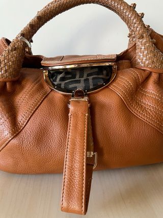Bolso Fendi Piel Marrón Mujer