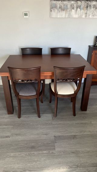 Mesa de comedor de madera, extensible