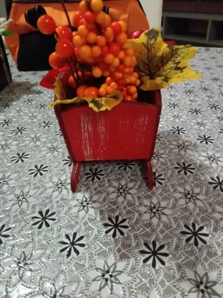 Decorazioni Natalizie Slitta Poinsettia