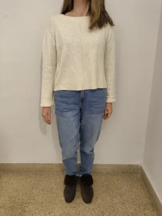 Jersey Cortefiel blanco