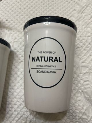 Set baño cerámica jabonera y vaso