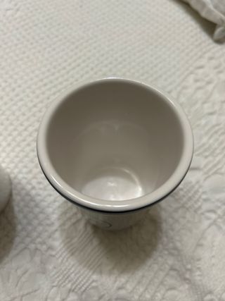 Set baño cerámica jabonera y vaso