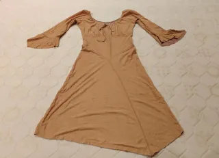 Vestido de antelina beige marrón claro