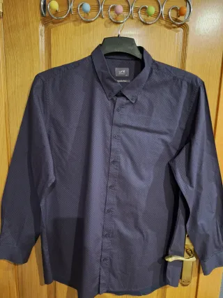 Camiseta Unit Hombre Manga Larga Estampada Azul