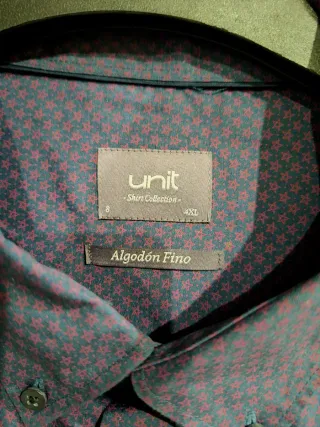 Camiseta Unit Hombre Manga Larga Estampada Azul