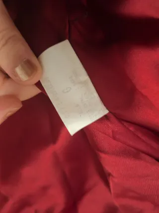 Chaqueta de cuero burdeos