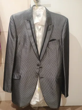 Traje de ceremonia novio rayas