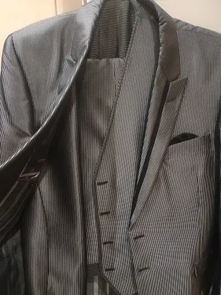 Traje de ceremonia novio rayas