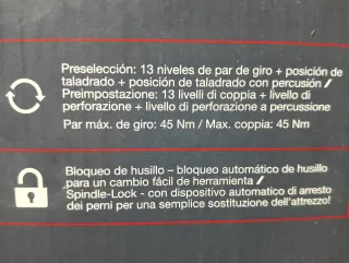 Percusión Taladro 12V PARKSIDE + 2 Baterías