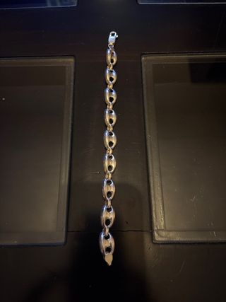 Pulsera de plata estilo eslabones