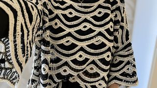 Jersey Crochet March Studio Beige/Negro Talla Únic