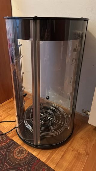 Vitrina cilíndrica con luz LED