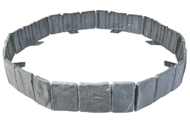 Borde de jardín gris