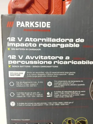 PARKSIDE 12V Atornillador de Impacto