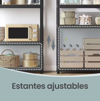 Estanteria Metalica Galvanizada Negra 875 kg NUEVA