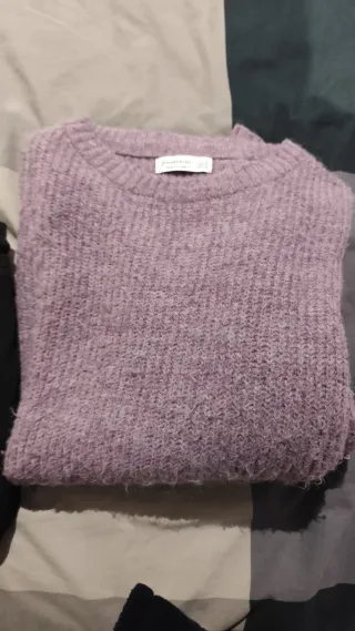 Jersey Stradivarius Oversize Morado Talla M