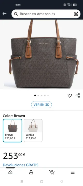 Bolso Michael Kors Marrón Monogram