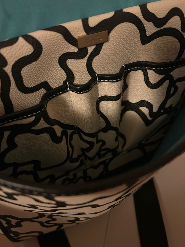 Bandolera Tous Beige y Negra