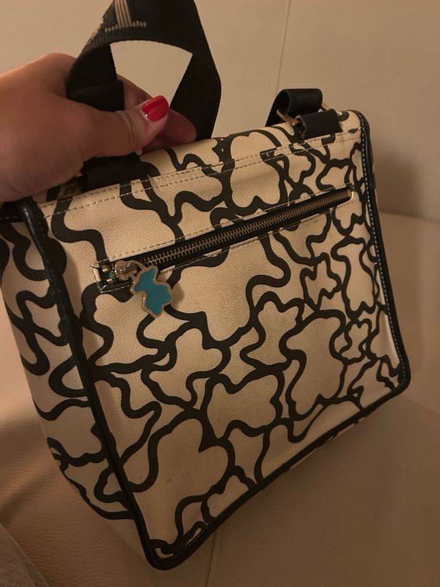 Bandolera Tous Beige y Negra