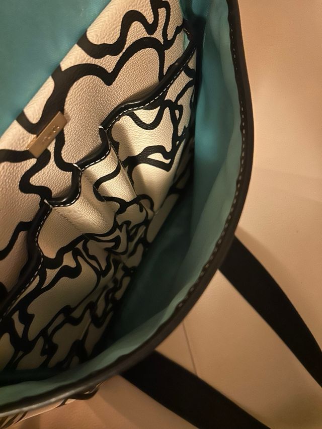 Bandolera Tous Beige y Negra