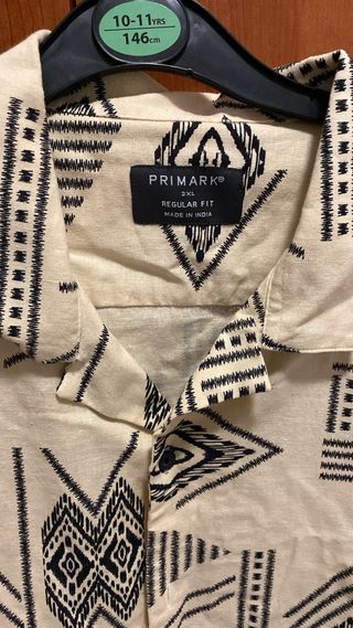 Camicia Primark Beige Fantasia Geometrica XXL
