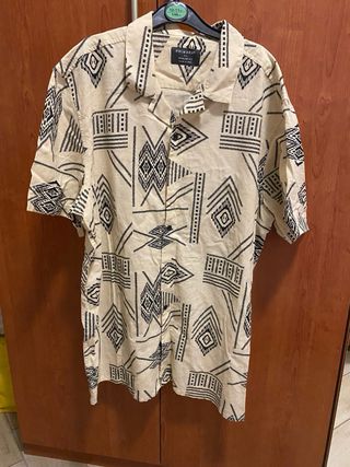 Camicia Primark Beige Fantasia Geometrica XXL