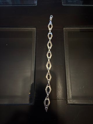 Pulsera de plata con eslabones