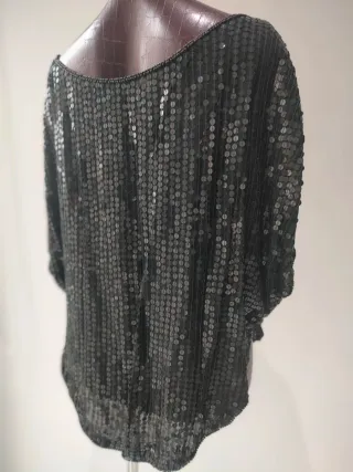 Top Fiesta Lentejuelas Flores