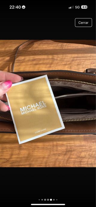 Bolso Michael Kors Marrón y Dorado