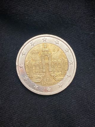 Moneda 2€ Sachsen Alemania 2016
