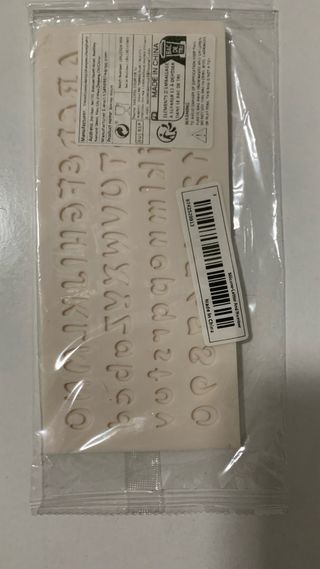 Molde de silicona con letras , numeros, flor