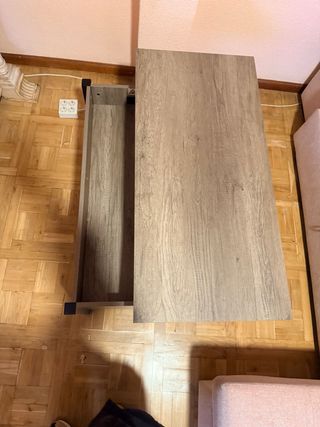 Mesa de centro elevable madera y metal