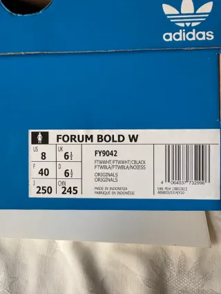 Zapatillas Adidas Forum Bold W Blancas Nuevas