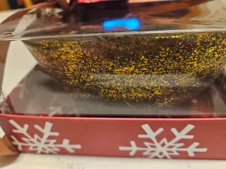 Candela decorativa marrone e oro