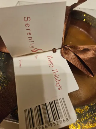 Candela decorativa marrone e oro