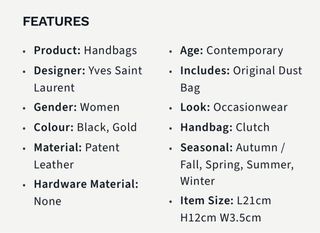 Bolso Mail Clutch Yves Saint Laurent