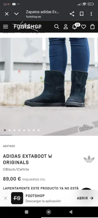 Botas Adidas ante negras