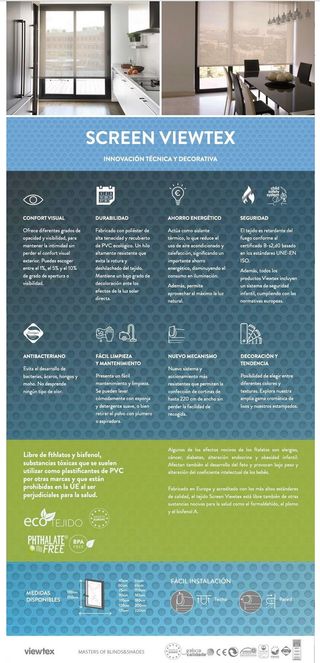 Tenda arrotolabile a schermo termico 1% con catena in PVC