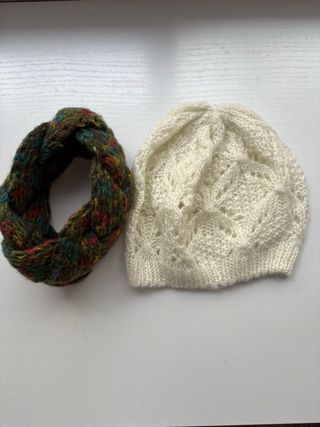 Gorro y bandana tejido