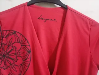 Vestido Desigual Rojo Multicolor