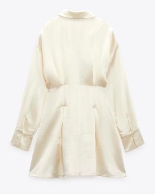 Vestido camisero satinado