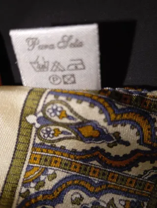 Sciarpa stretta/stola beige con fantasia multicolo