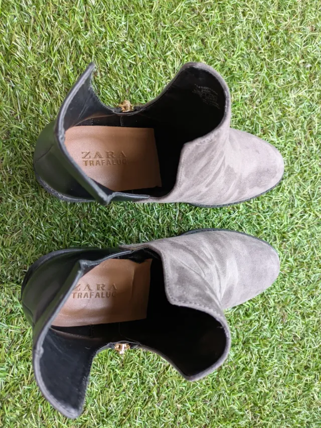 Botines Zara – Talla 40 (gris / negro)