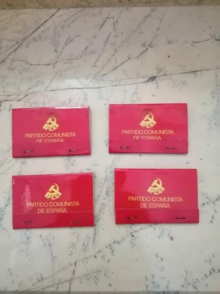 4 Cajas Cerillas Partido Comunista España