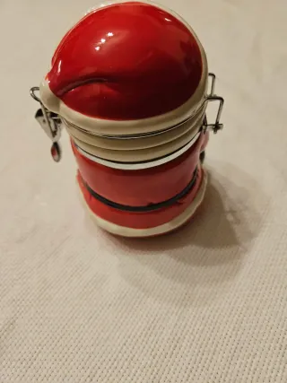 Barattolo Natale Ceramica Metallo